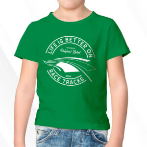 Motorsport Fan T-Shirt Kids - LIFE IS BETTER ON RACETRACKS - BRANDLABEL