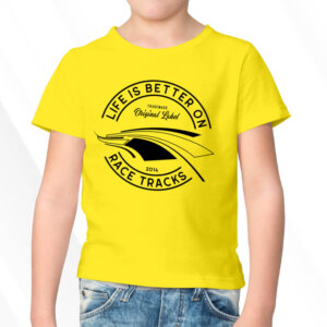 Motorsport Fan T-Shirt Kids - LIFE IS BETTER ON RACETRACKS - BRANDLABEL