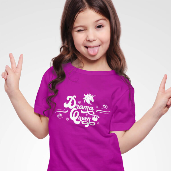 Children's T-shirt "100% Drama Queen" - For the little stars of everyday life