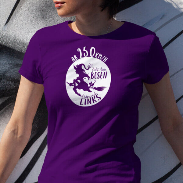Schwarzes Damen-Shirt “Hexenritt” – Baumwolle, mit Humor und Style