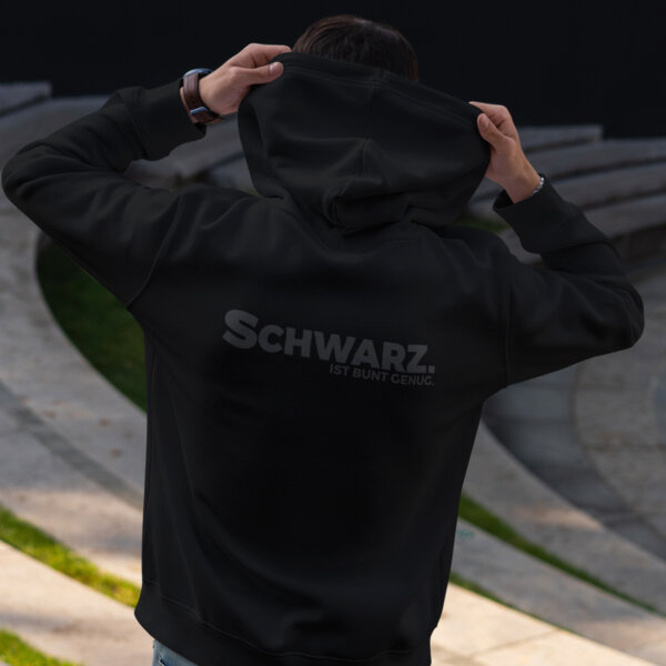 Hoodie “Schwarz ist bunt genug” – Bild 2