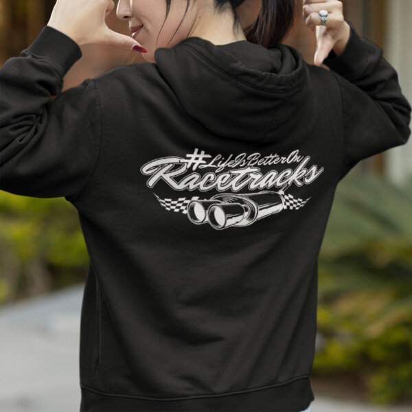Ladies' hoodie "Doublevibes" #LifeIsBetterOnRacetracks - Image 6