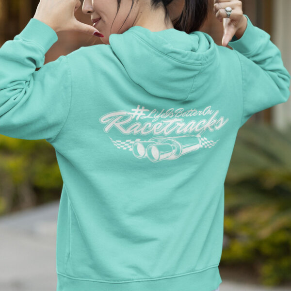 Ladies' hoodie "Doublevibes" #LifeIsBetterOnRacetracks - Image 4